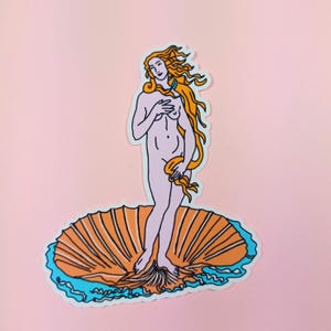 La naissance de Vénus - Stickers artistiques de la Joconde au gothique américain