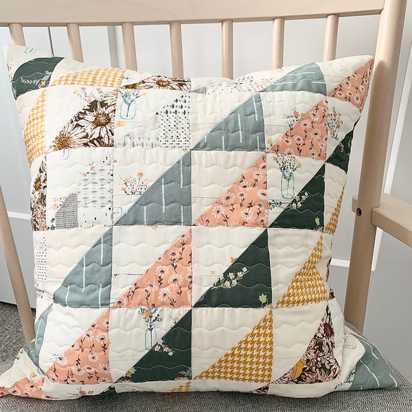 Quilted Pillow Cover Etsy