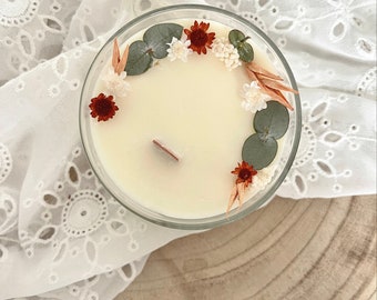Dried flower candle 150g - spring