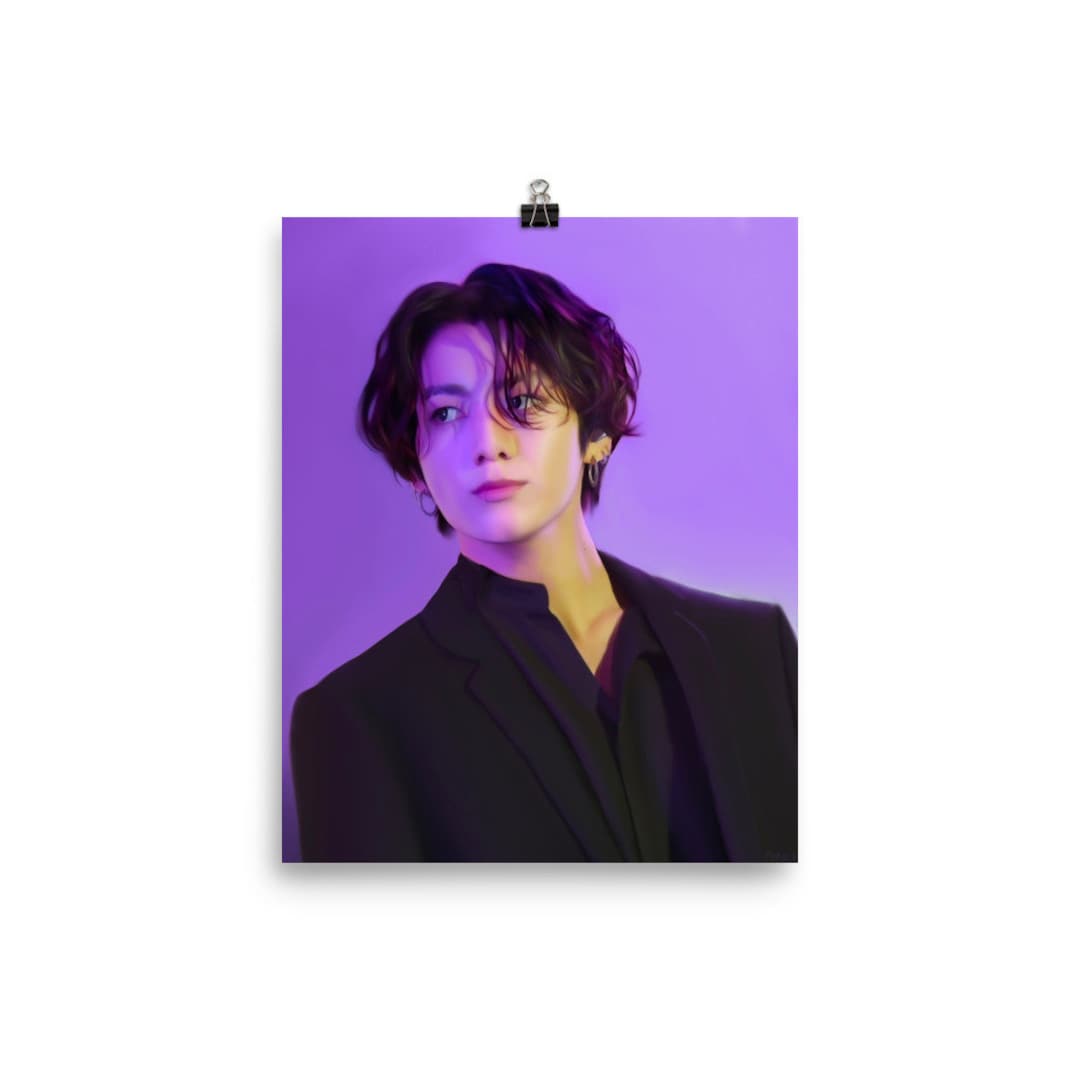 BTS ジョングク - ロングヘア ジョングク アートプリント - Etsy