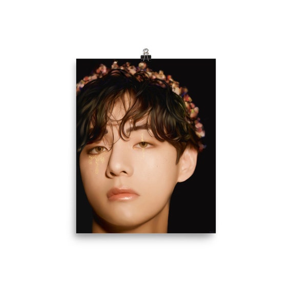 BTS V- Glitter Hot Taehyung Art Print - Etsy