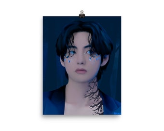 BTS V- Jeweled Hot Taehyung Art Print