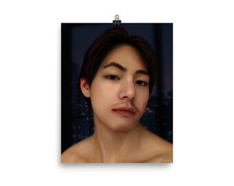 BTS V- Shirtless Beard Taehyung Art Print