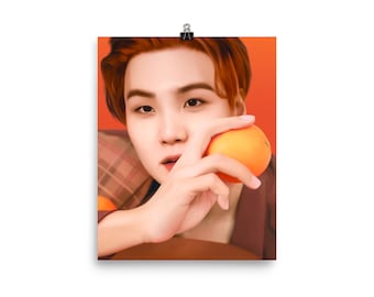 BTS Suga- Tangerine Orange Yoongi Art Print