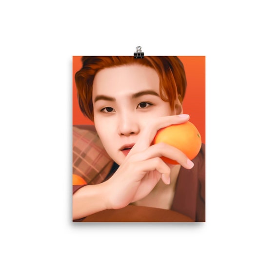 BTS Suga- Tangerine Orange Yoongi Art Print - Etsy