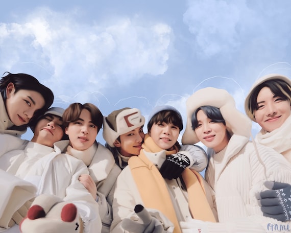 OT7 BTS Art Print Anniversary/muster Winter Package - Etsy
