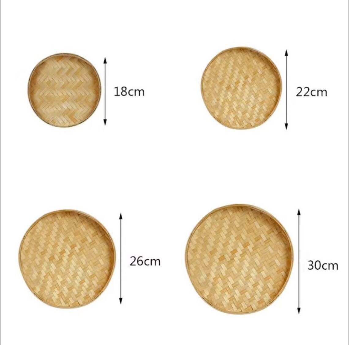 Round Bamboo Wall Art Natural from Indonesia Etsy