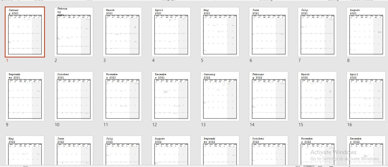 10 Years Calendar, 20212030 Calendar Template Etsy