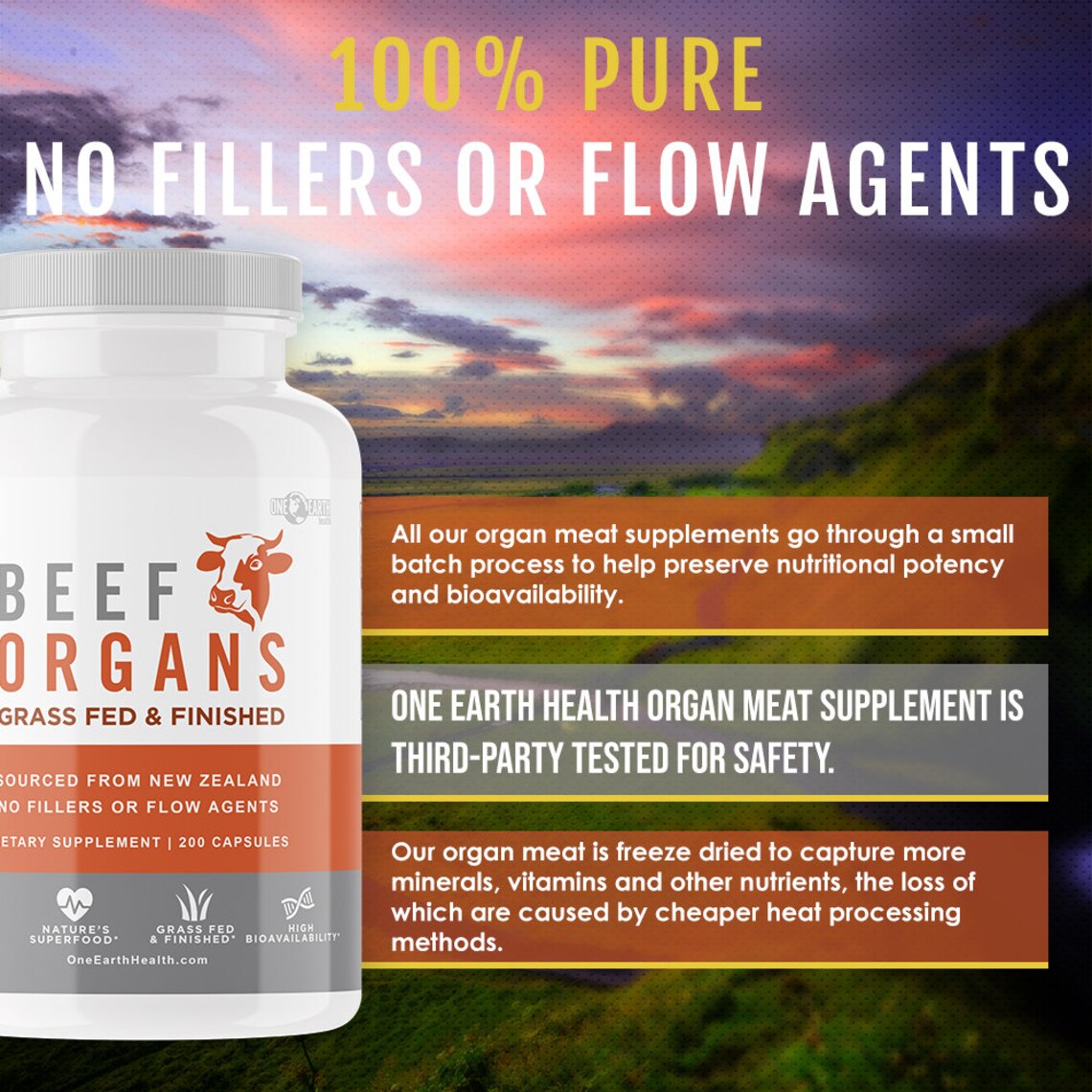 Grass Fed Beef Organs 200 Count Liver Heart Kidney Etsy