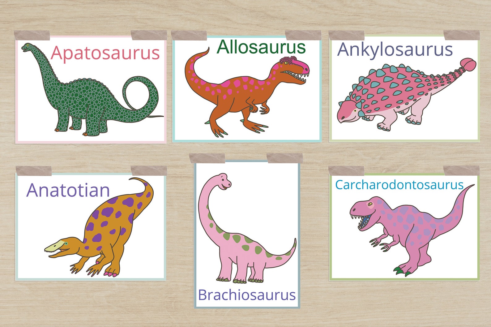 Dinosaur Flash Cards / Printable / Homeschool / Preschool / Etsy