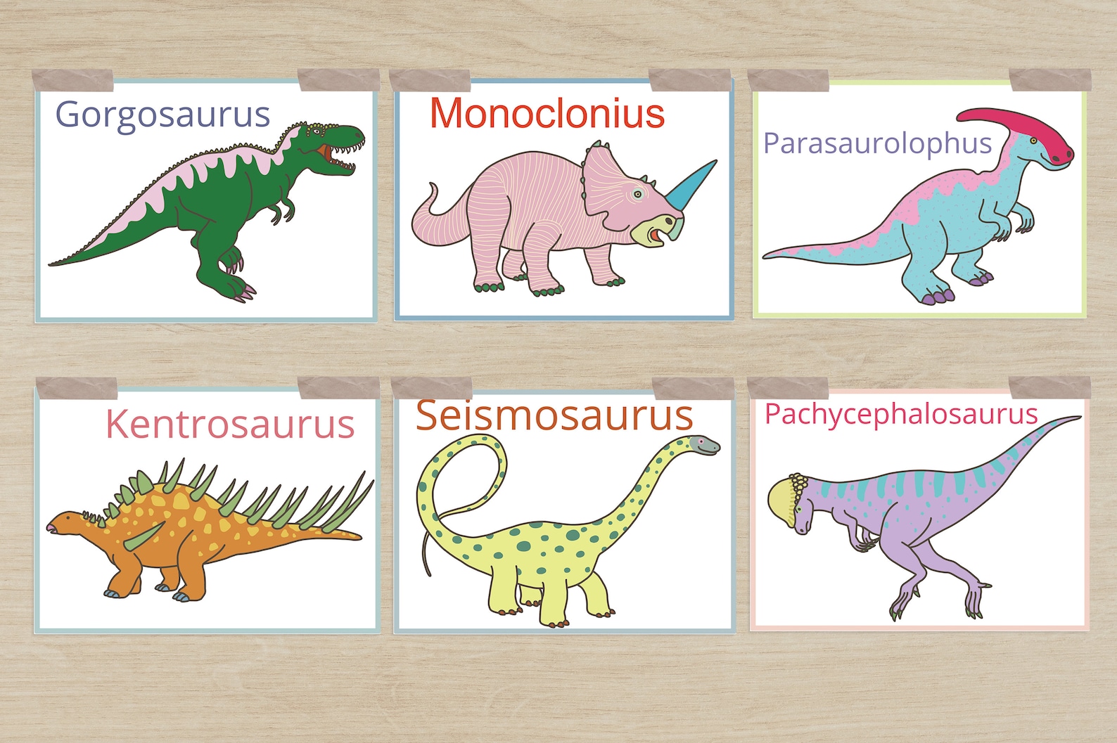 Dinosaur Flash Cards / Printable / Homeschool / Preschool / | Etsy