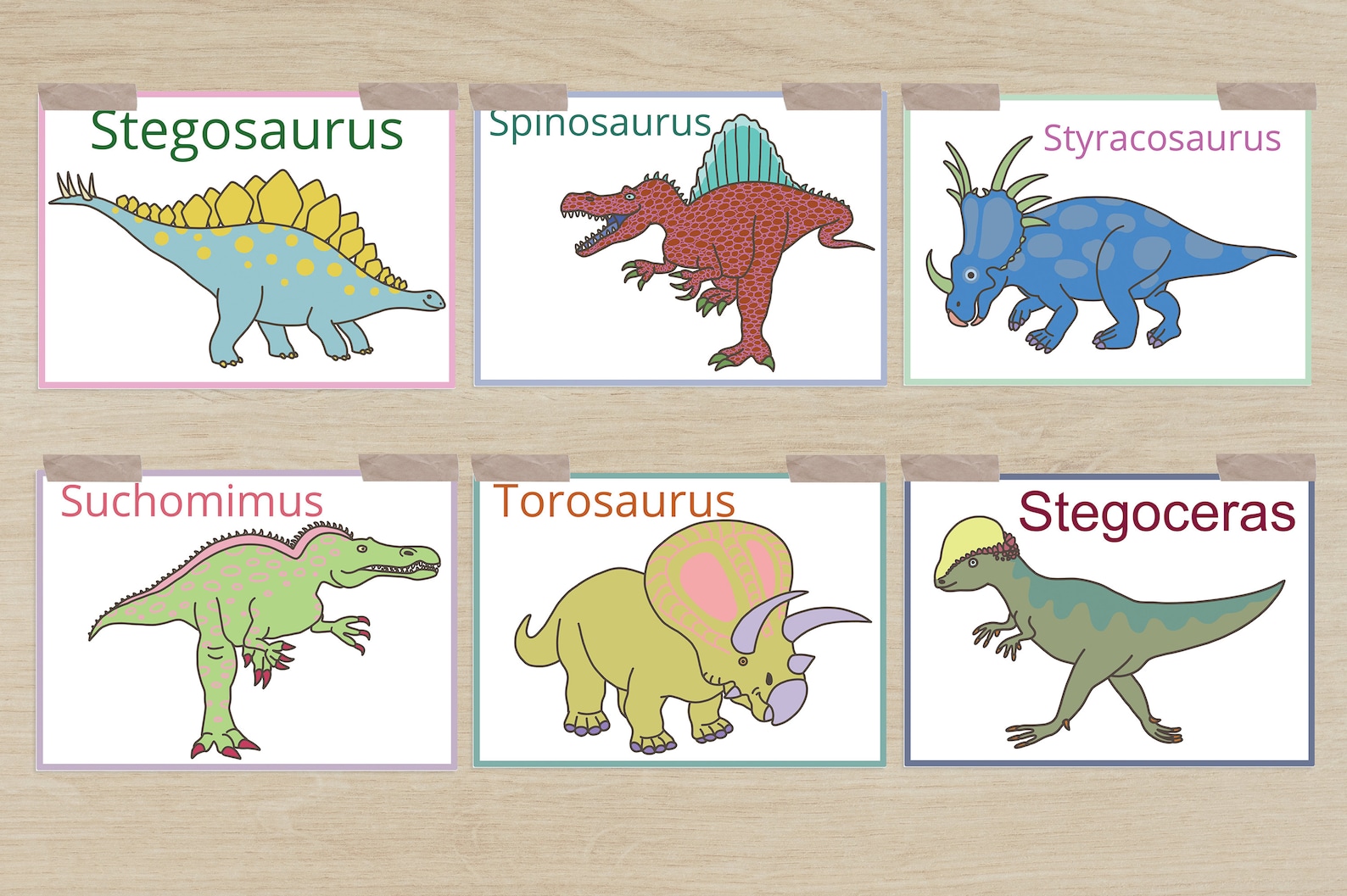 Dinosaur Flash Cards / Printable / Homeschool / Preschool / Etsy