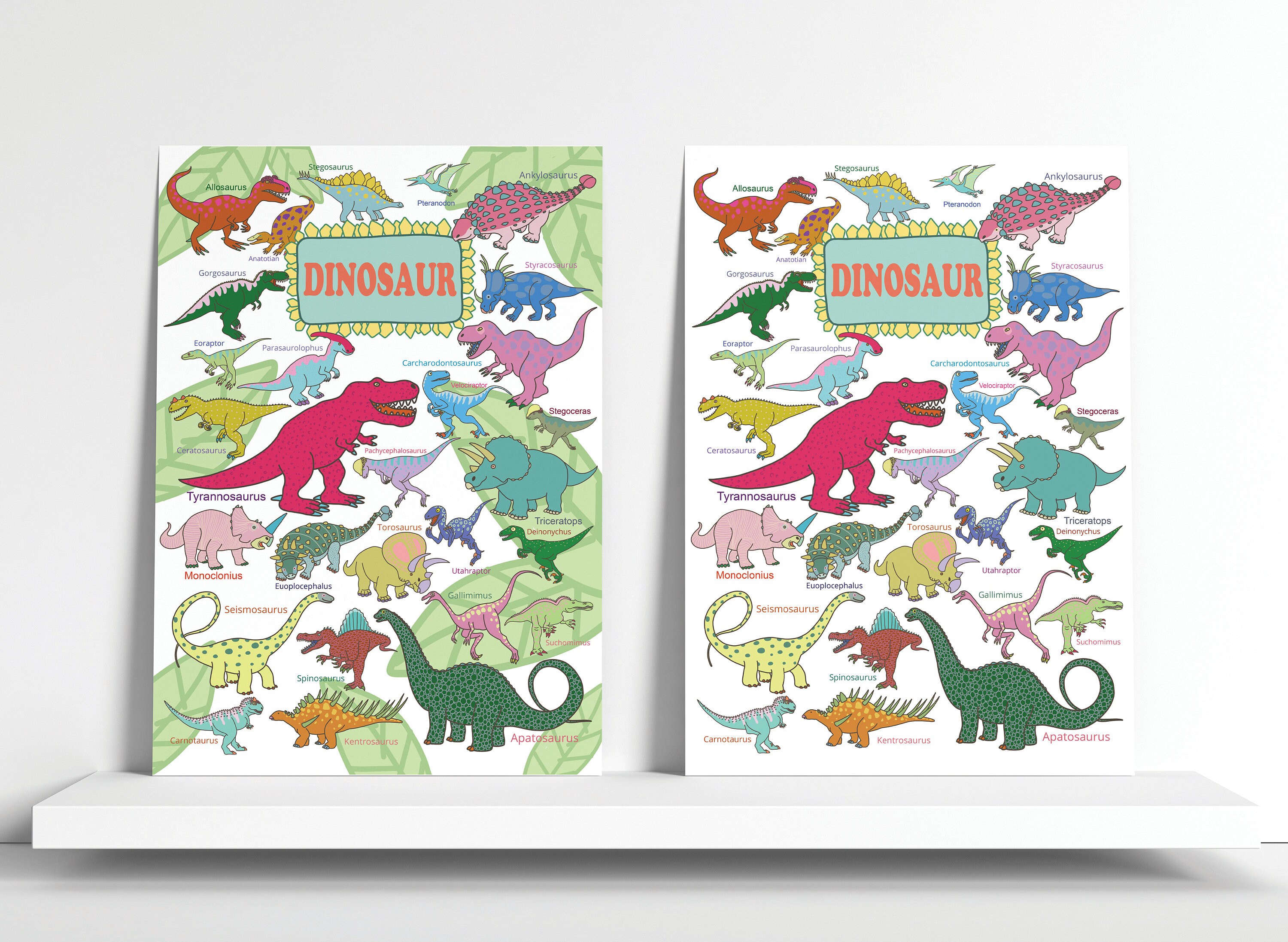 Dinosaur Poster, Dinosaur Printable Wall Art, Childrens Print, Dinosaur