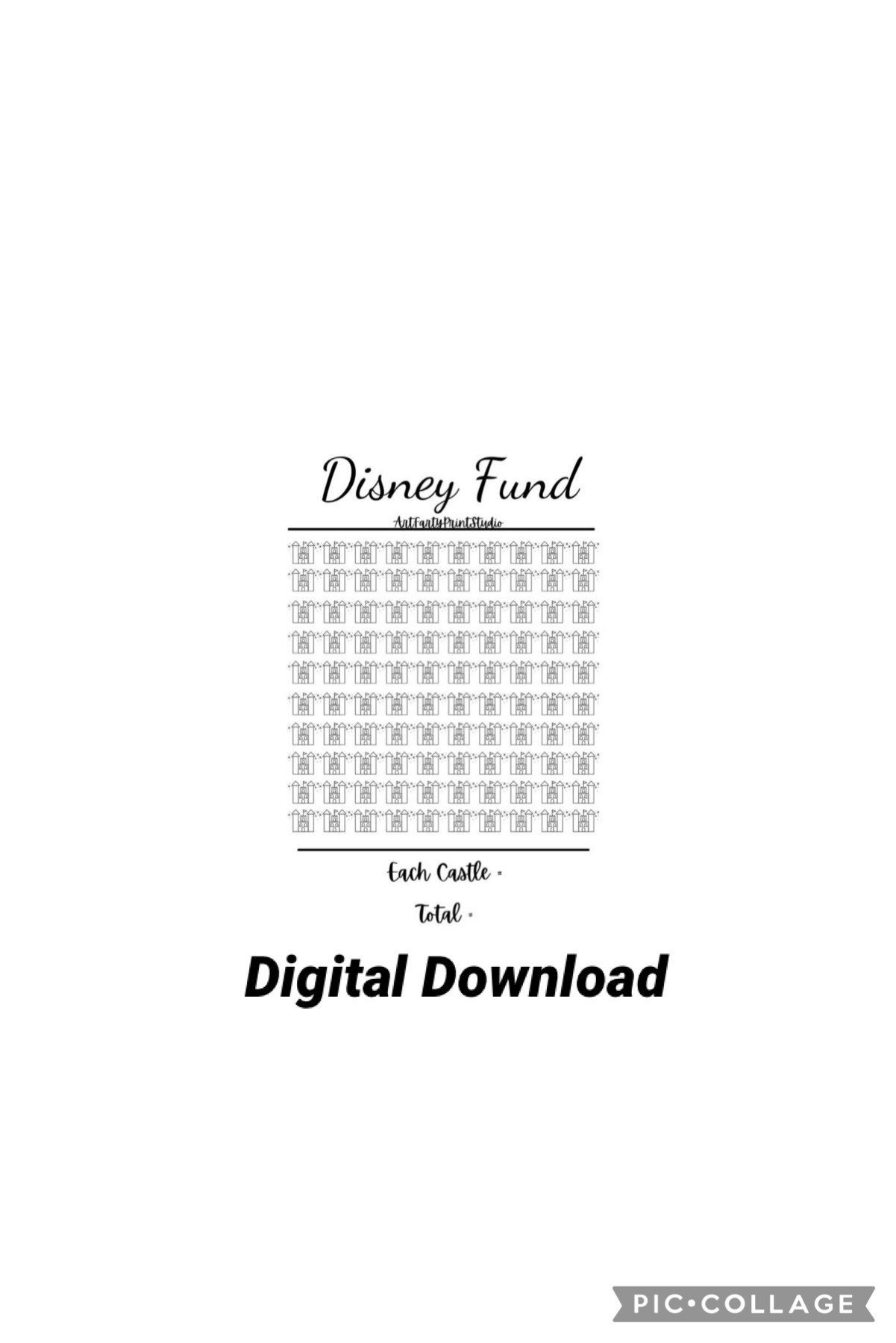 Disney Savings Tracker Disney Savings Goals Savings Goal | Etsy