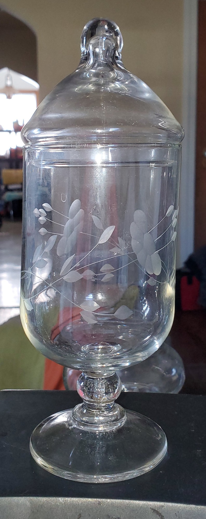 Vtg Princess House Crystal Candy Dish avec couvercle Heritage Etsy