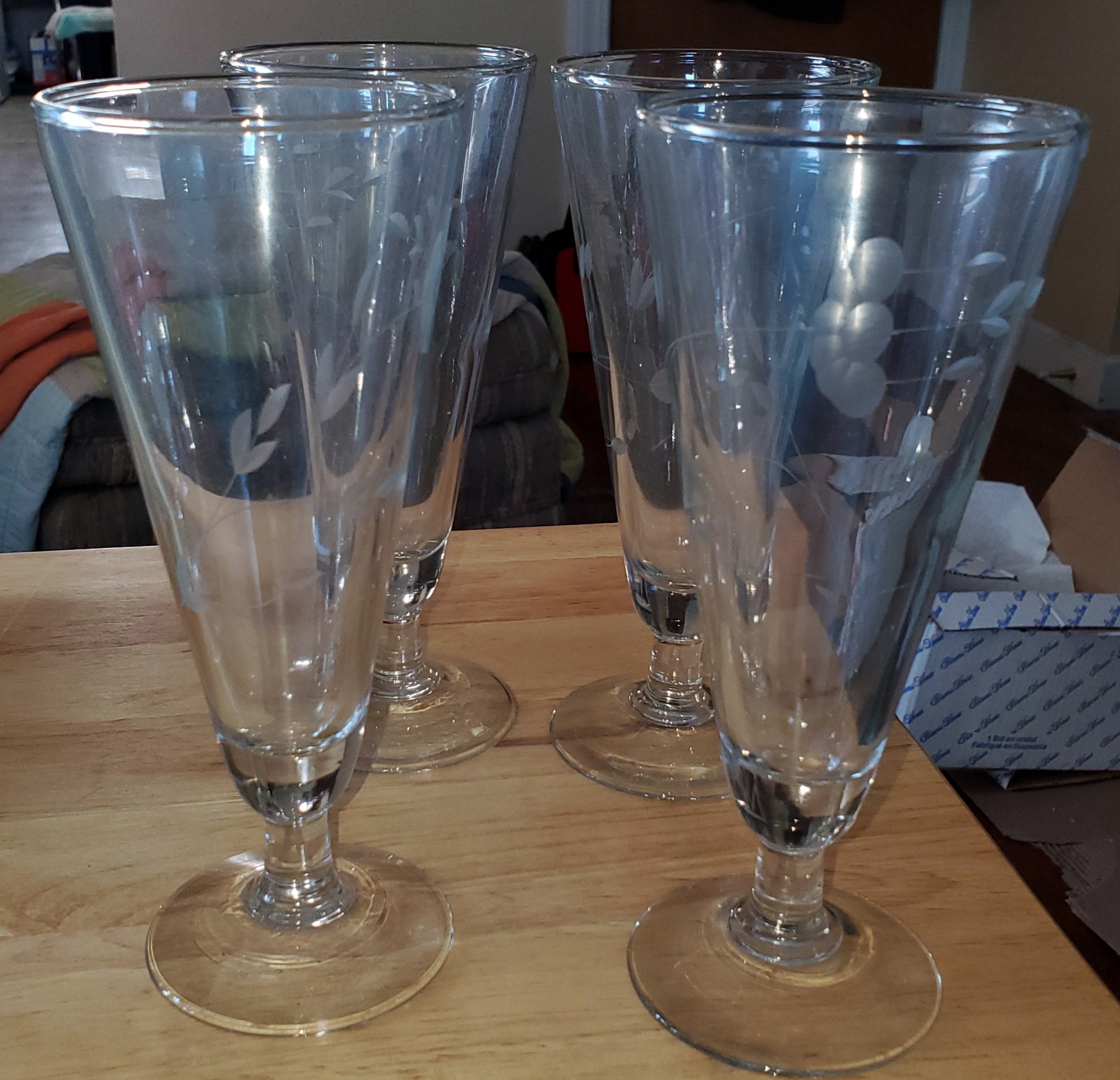 Vtg Princess House Crystal Beer Pilsner Glasses Heritage Set Etsy