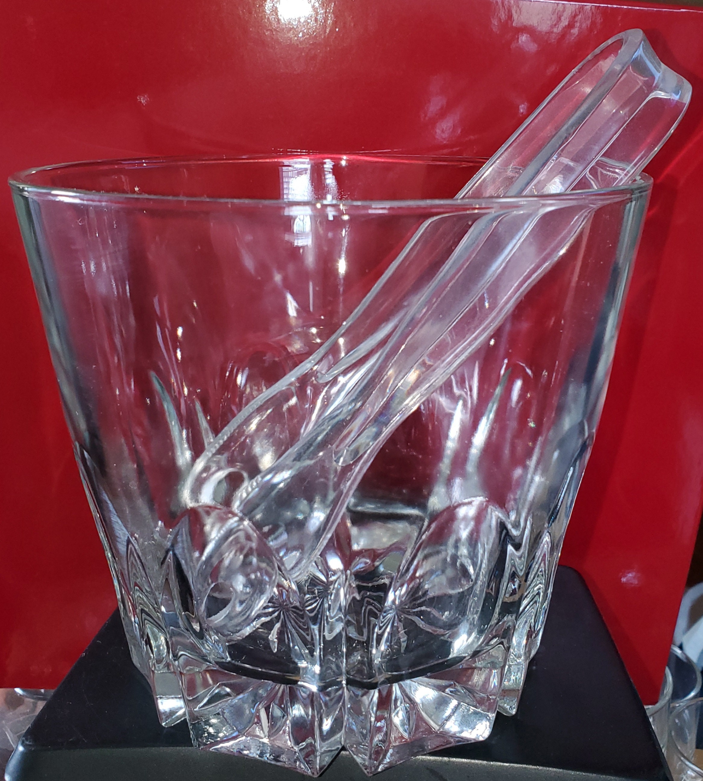 Vtg Princess House Crystal Ice Bucket Regency with Tongs Etsy