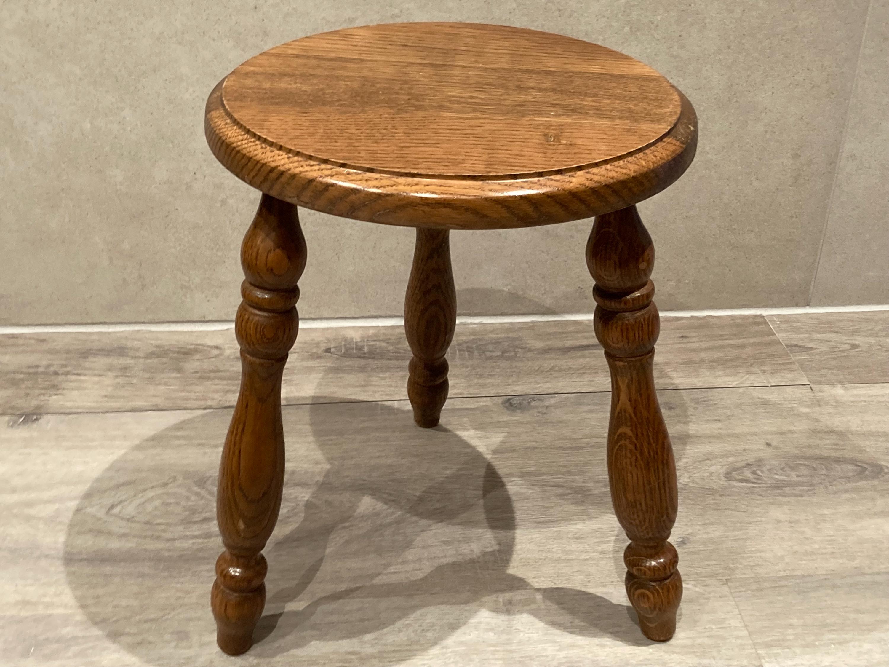 Vintage Stool Small Rustic Plant Stand Wooden Stool - Rustic Wood Plant ...