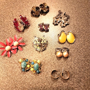 Vintage Earrings - Lot of 10 pairs