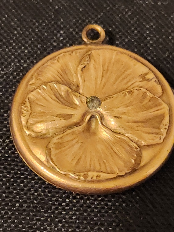 Antique S&BL Gold Filled Locket with Engraved Flow