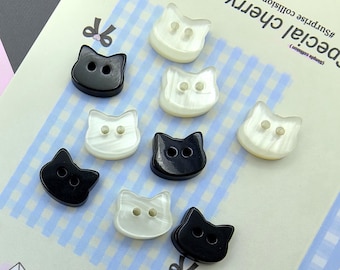 Cat and Fish Shaped Buttons for Sewing and Craft Supplies, 12mm/15.5mm, 10pcs/20pcs