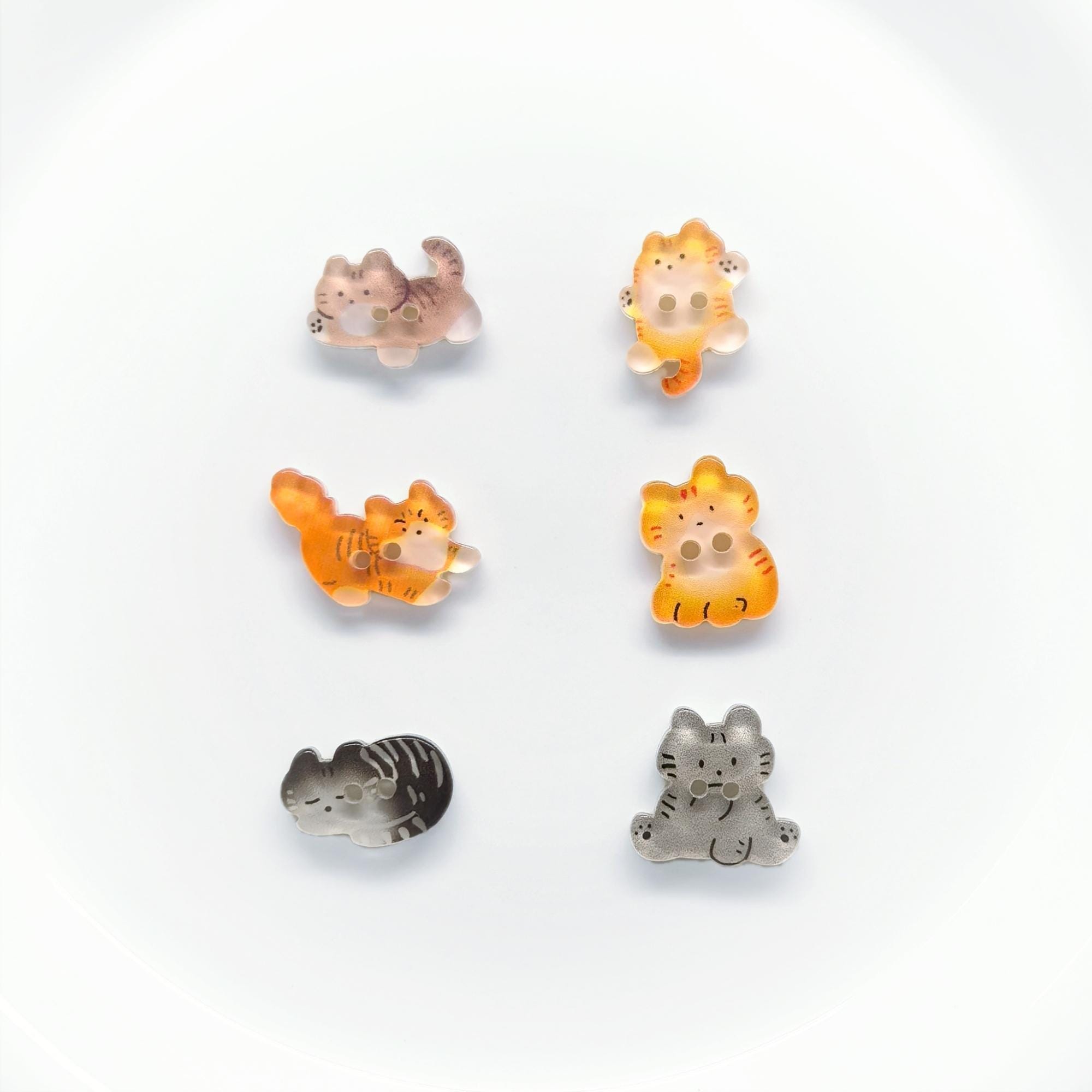 Cat Shape Buttons, Kawaii Kitten Sewing Buttons for DIY Crafts ...