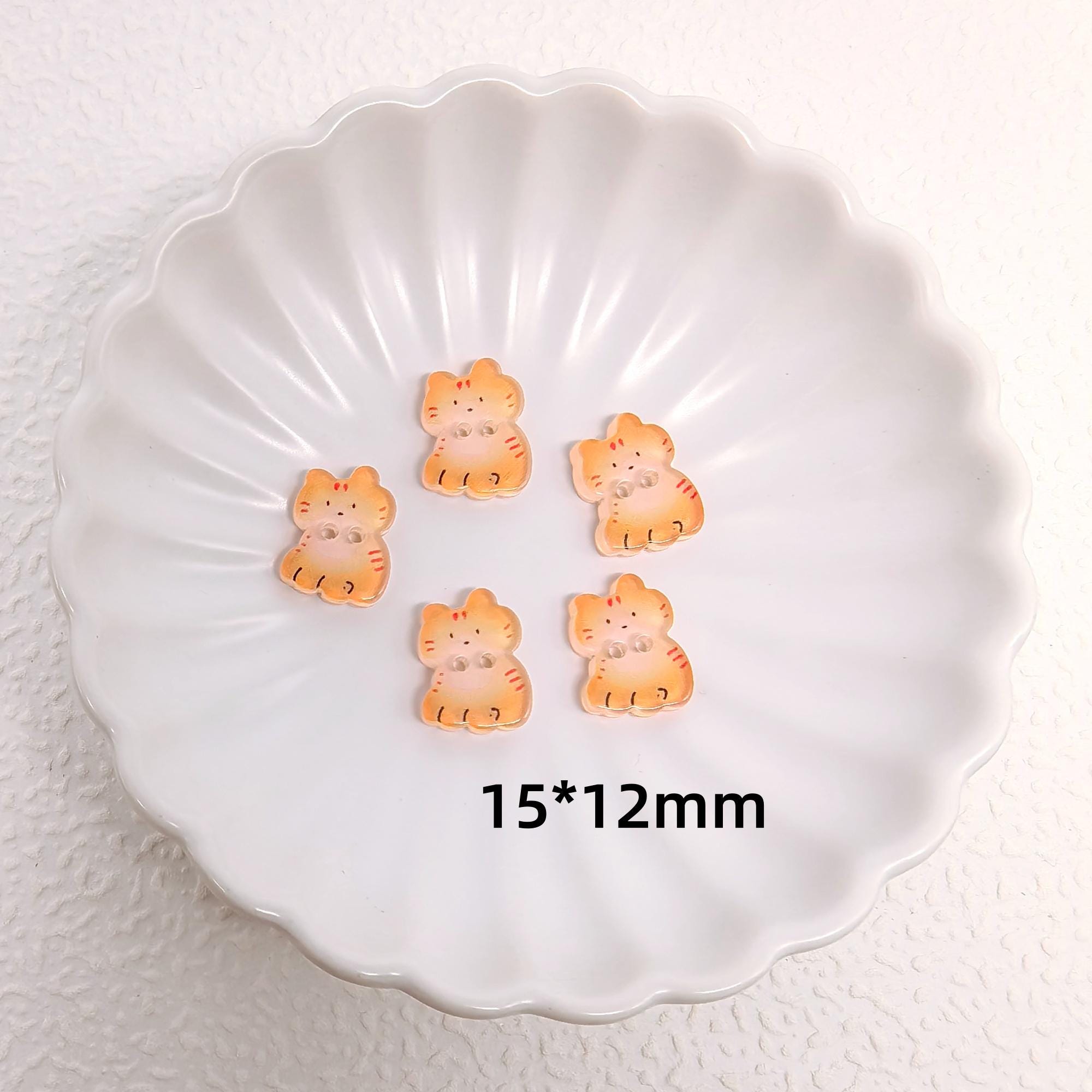 Cat Shape Buttons, Kawaii Kitten Sewing Buttons for DIY Crafts ...