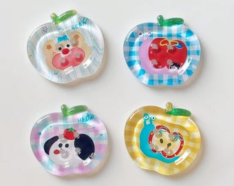 25mm Apple Shape Buttons, 10/20pcs Cartoon Fruit Sewing Craft Buttons