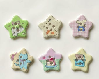 25mm Star Cartoon Buttons, 4-Hole Kawaii Sewing Craft Supplies