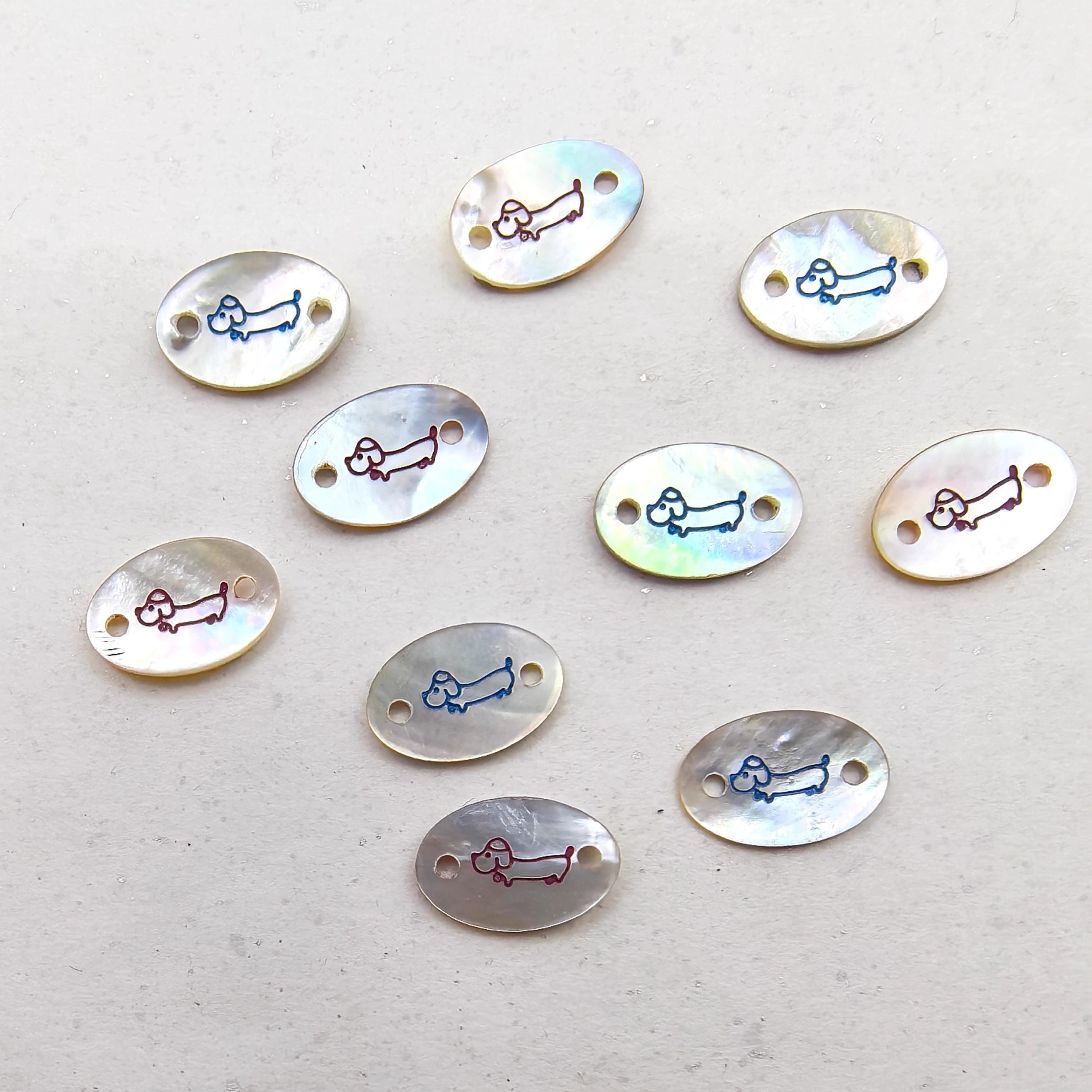 Oval Two-hole Freshwater Shell Buttons for Clothing and Crafts, 15mm ...