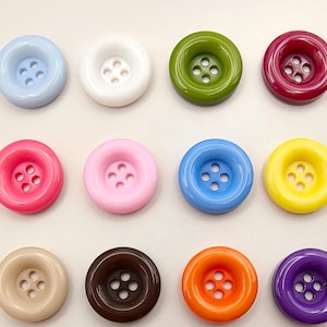Decoratieve ronde veelkleurige jasknopen om te naaien, 15 mm, 10/20st