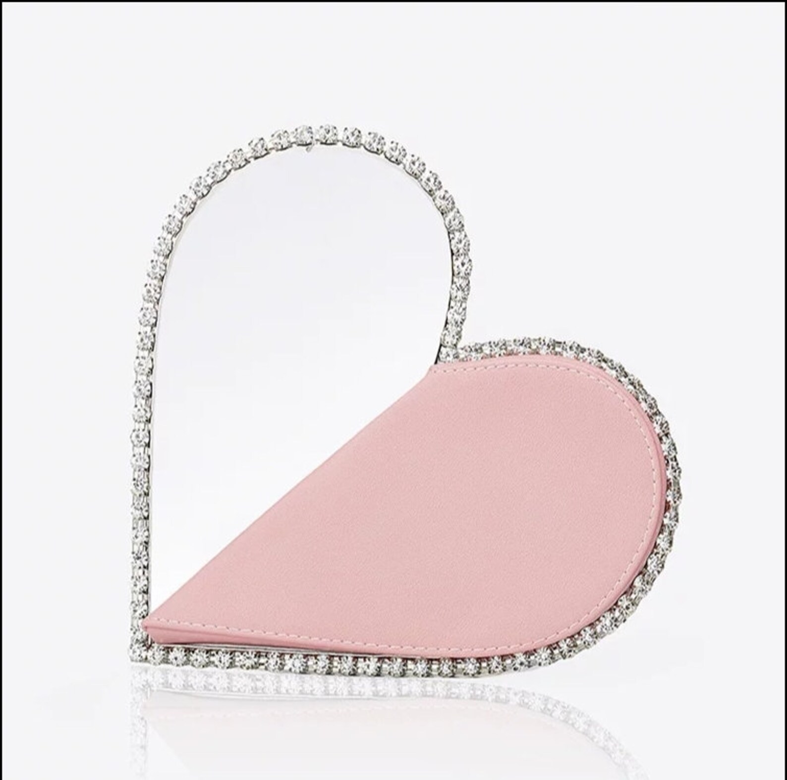 Heart shaped clutch bag with rhinestones Etsy