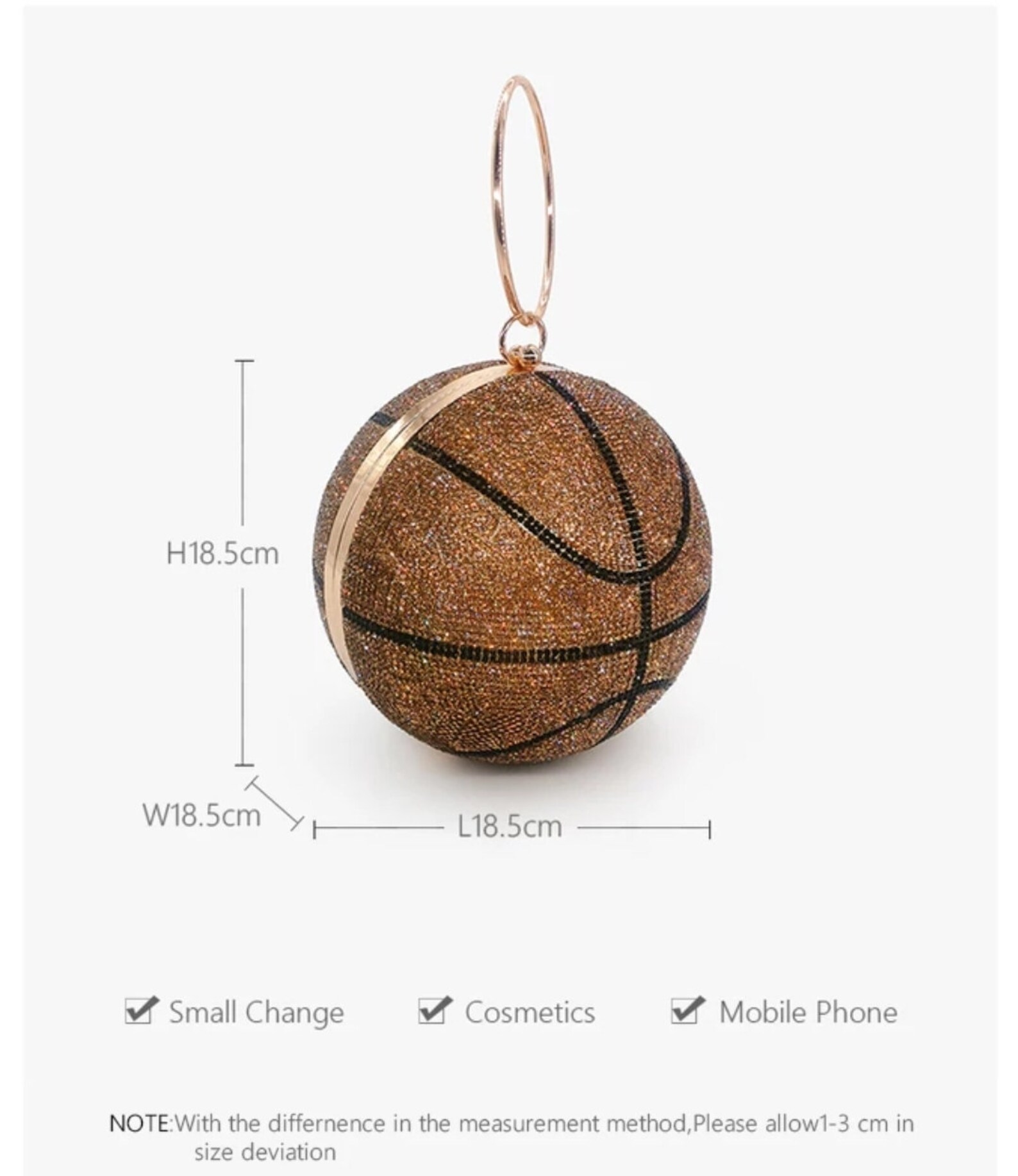 Rhinestone basketball handbag seen on basketball wives Etsy