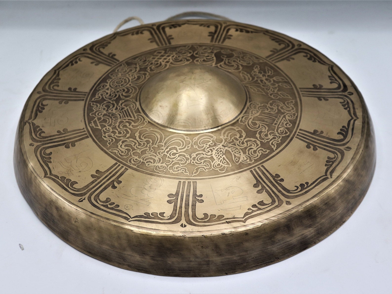 17 inch Authentic Handhammered Gong Large Tibetan Gong bell Etsy