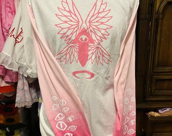 Biblically Accurate Mercy Overwatch Inspired Pink Angel sweatshirt