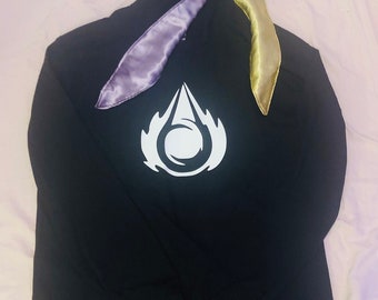 Moira Overwatch 2 inspired two tone yellow and purple cute bunny ear ultimate coalescence hoodie