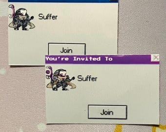 Ramattra Overwatch 2 inspired You’re Invited to Suffer Fanart Vaporwave Funny Stickers