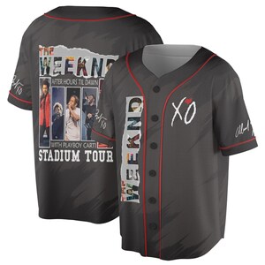 Camiseta de béisbol de todos los álbumes de The Weeknd, camiseta de After Hours Til Dawn, The Weeknd con Playboy Carti