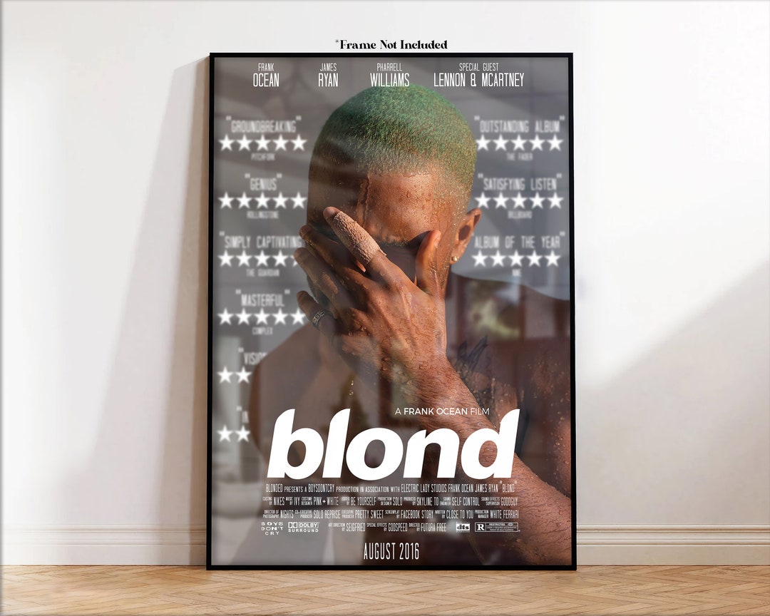 Frank Ocean Movie Poster, Blond Album Fan Art, Wall Art, Home Décor, A4, A3 Premium Print