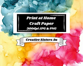 Handmade Printable Paper / 8.5 X 11 Inch and A4 Size / Art Journal / Digital Download / Scrapbook Paper / Collage Sheet / Junk Journal