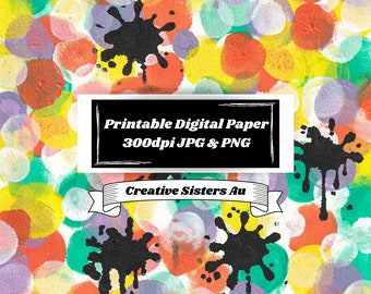Handmade Paper / Digital Download / Mixed Media / Art Journal / Printable / Scrapbook Paper / Background / Collage Sheet / Junk Journal