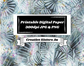 Mandala / Digital Download / Handmade Paper / Art Journal / Mixed Media / Printable Paper / Scrapbook Paper / Background / Collage