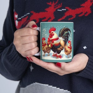 Cock-a-doodle Christmas Mug
