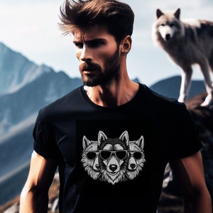 Too Cool Wolves with Sunglasses Tee for Him or Her