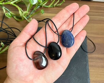 Smoky Quartz, Onyx or Sodalite Pendant | Fair Trade & Ethical | Gemstone Jewelry, Healing Stones, Crystal Necklace | Spiritual Stones