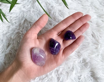 Amethyst Trommelstein | fair gehandelt & ethisch | Edelsteine, lila Kristall, Taschenstein | Reiki, Chakra, Esoterik, spirituelle Geschenke