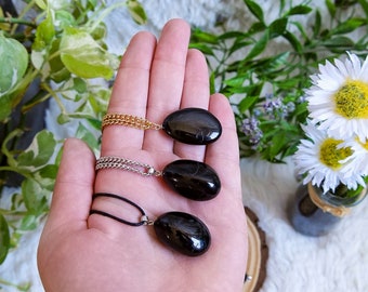 Black Tourmaline Pendant | fair trade & ethical | Gemstone jewelry, crystal necklace, healing stones, protection stone | Spiritual gift