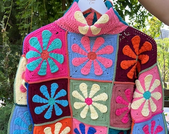 NOUGAT SUGAR スタジャン 花柄 刺繍 レトロ FREESIZE Floral Cardigan Button Up – SAACHI