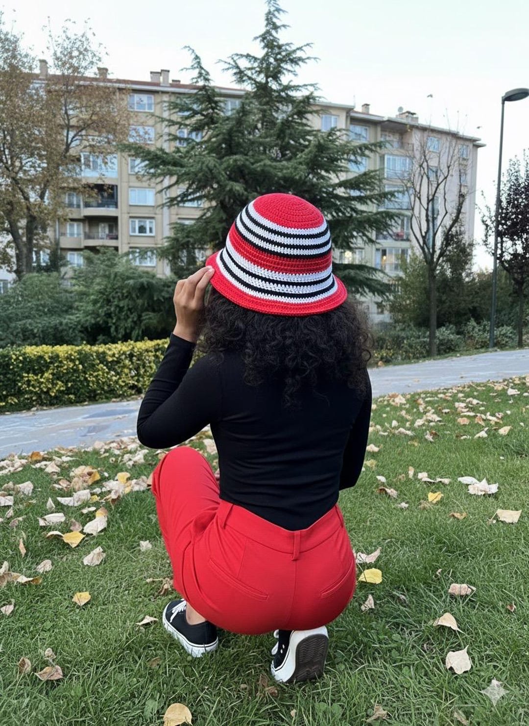 Odumodublvck Hat, Crochet Bucket Hat, Knit Red Hat, Ziggy Beanie