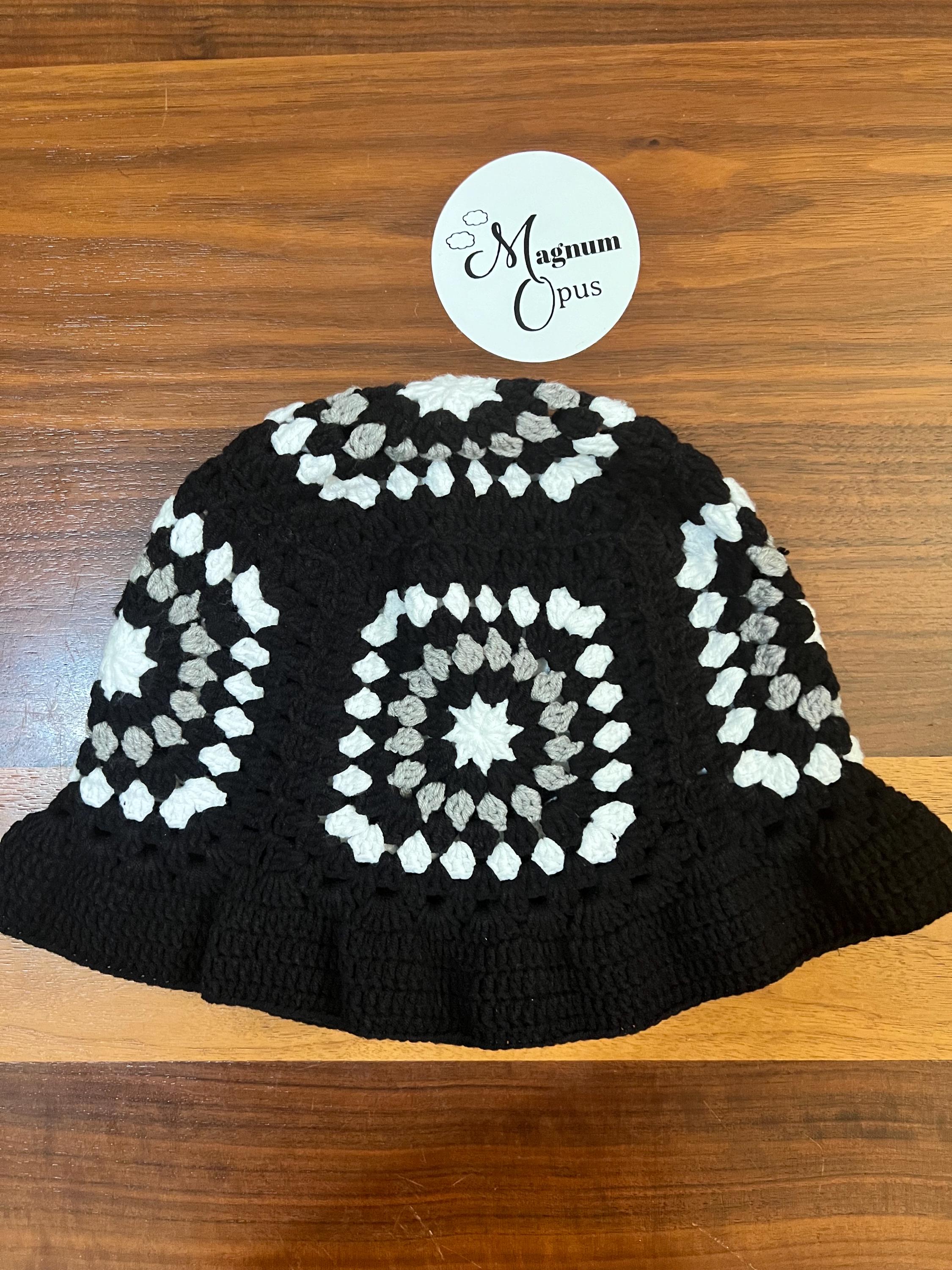 Crochet Evil Eye Bucket Hat With Blue Tones for Boho Style 
